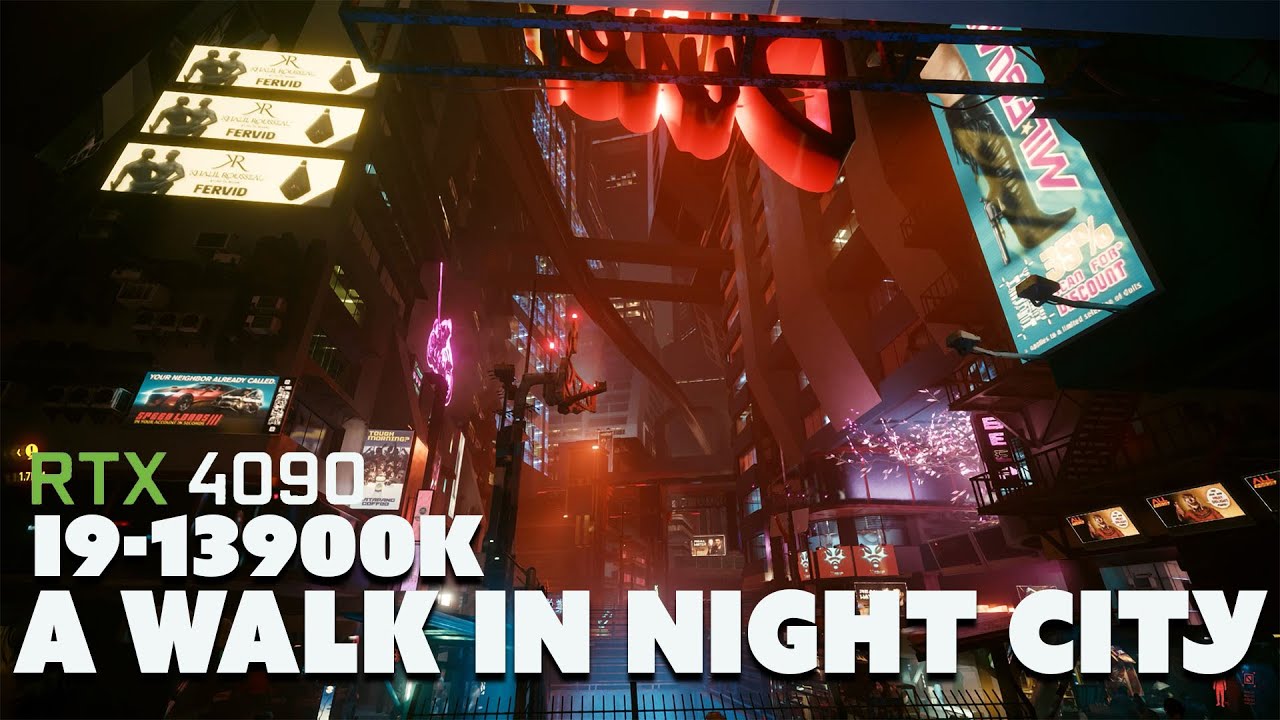 Cyberpunk 2077 Ray Tracing Overdrive A Walk In Night City RTX 4090