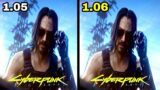 Cyberpunk 2077 Patch 1.05 vs Patch 1.06 Graphics & FPS Comparison ! PC