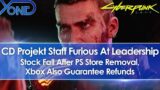 Xbox Offer Cyberpunk 2077 Refunds, CD Projekt Stock Fall After Sony Removal, Devs Furious At Leaders