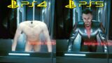 cyberpunk 2077 PS4 vs PS5 Gameplay Graphics Comparison [6 Minute Gameplay]