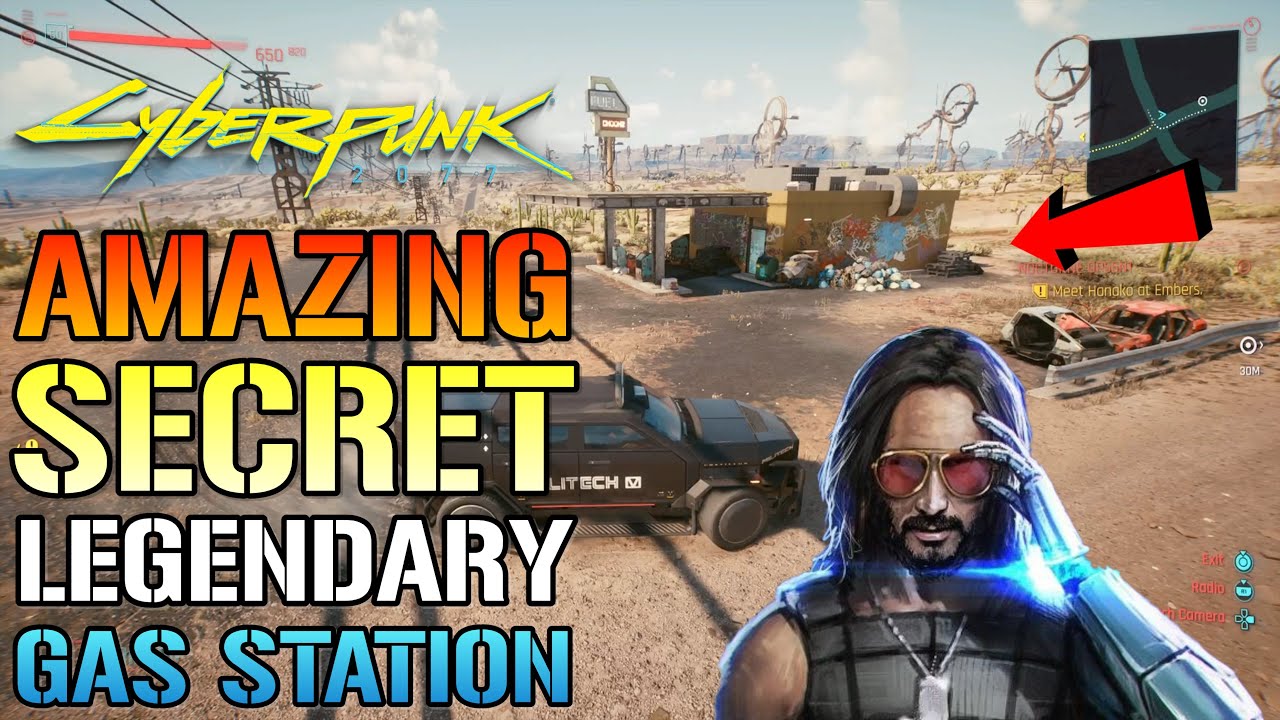 Cyberpunk 2077: Amazing SECRET Legendary GAS STATION! Filled With