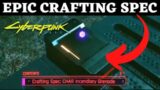 Cyberpunk 2077 Incendiary Grenade Crafting spec FREE EPIC Char Incendiary Grenade LOCATION