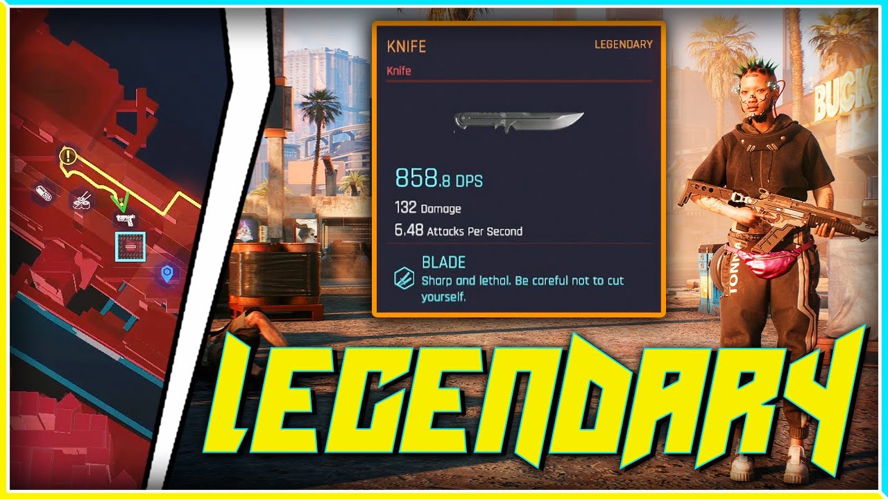 Legendary "Knife" Blade Weapon Shop Location Guide Cyberpunk 2077