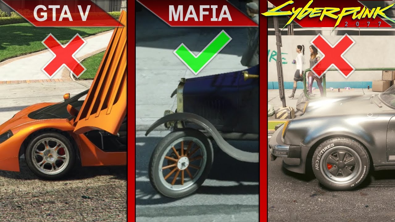 The Big Comparison Gta V Vs Mafia Definitive Edition Vs Cyberpunk 2077 Pc Ultra 3398