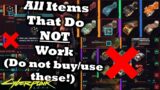 All Items That Still Do NOT Work in Cyberpunk 2077 | Clothing, Weapons & Cyberware