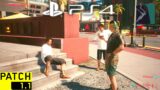 CYBERPUNK 2077 PATCH 1.11 PS4 Slim Gameplay | Free Roam Walking Around the Night City Streets #10
