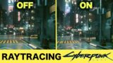 Cyberpunk 2077 – Raytracing OFF vs ON (Psycho) comparison on Nvidia RTX 3070