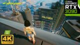 Cyberpunk 2077 Third Person : Jumping from the Tallest Building 4K | RTX 3090 PC MAX SETTINGS