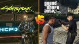 GTA V vs. Cyberpunk 2077 – Bugged Cops