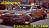 Cyberpunk 2077 ARCHER HELLA EC-D I360 Review & Test Drive | My First CAR | NEW SERIES | V's CAR