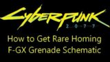 Cyberpunk 2077 Rare Homing F-GX Frag Grenade schematic location