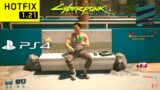 CYBERPUNK 2077 HOTFIX 1.21 PS4 Slim Gameplay Performance & Graphics! (Walking Around Night City)