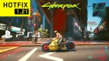 CYBERPUNK 2077 HOTFIX 1.21 PS4 Slim Gameplay Performance & Graphics! (Superbike Around Night City)