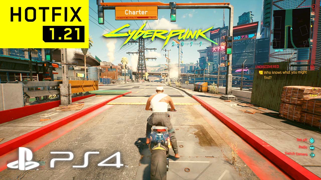 Cyberpunk 2077 Hotfix 121 Ps4 Slim Gameplay Performance And Graphics Free Roam Around Night 0804