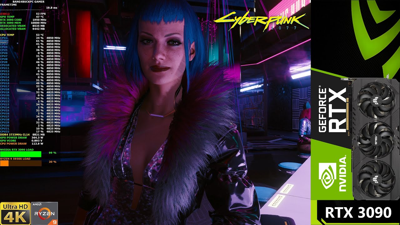 Cyberpunk 2077 4K Optimized Settings DLSS Balanced mode RTX 3090