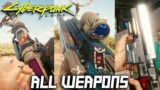 Cyberpunk 2077 – All Weapons Showcase (rifles, machine guns, shotguns, pistols, melee weapons)