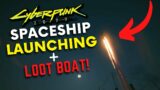 Cyberpunk 2077 – Spaceship Launching and Boat with Legendary Gun and More!!