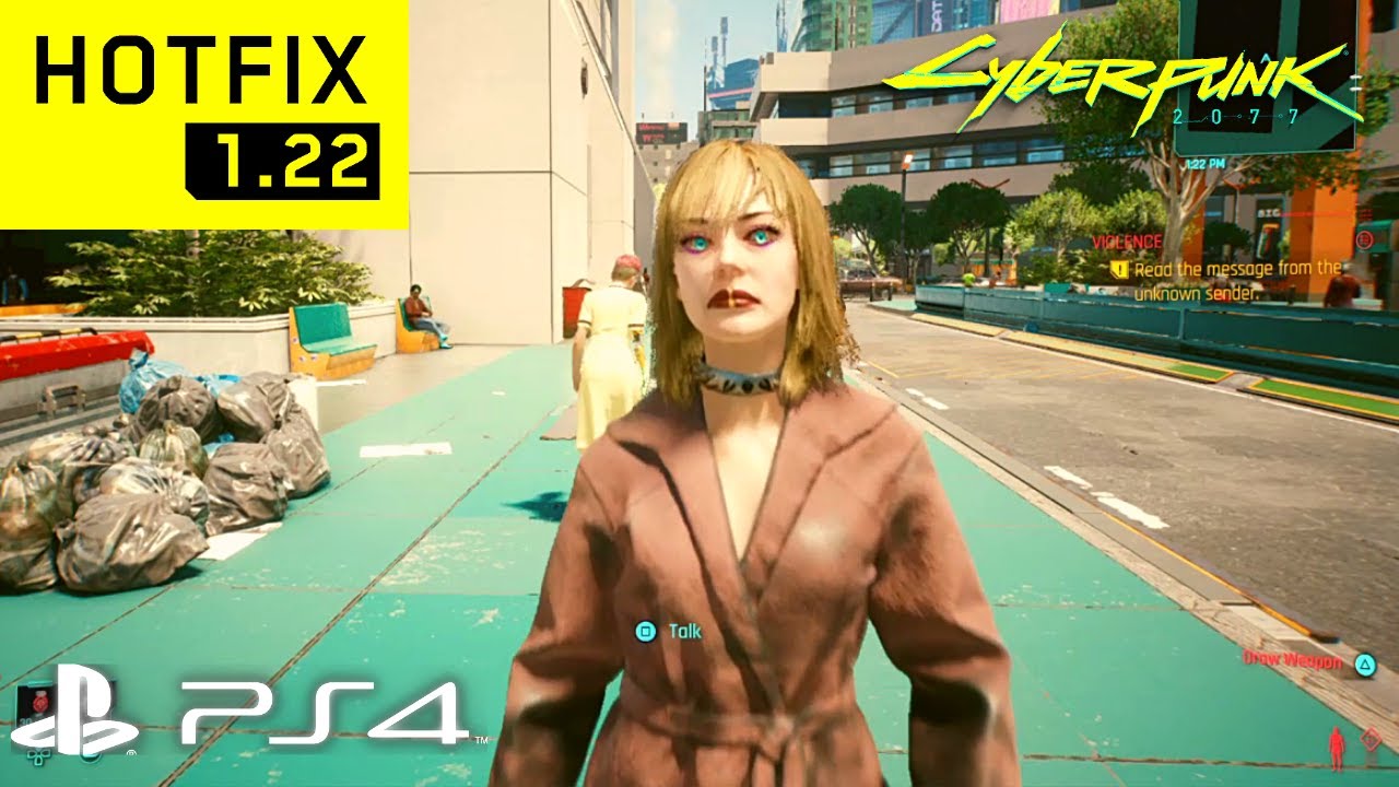 Cyberpunk 2077 Patch 122 Hotfix Ps4 Slim Gameplay Performance And Graphics Night Walk In Night 5218