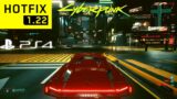 CYBERPUNK 2077 PATCH 1.22 HOTFIX PS4 Slim Gameplay Performance & Graphics (Night Ride in Night City)