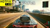 CYBERPUNK 2077 PATCH 1.22 HOTFIX PS4 Slim Gameplay Performance & Graphics (Quadra Car in Night City)