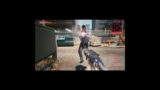 Cyberpunk 2077 Fights – nice levitation trick, dude (Floating Enemy Glitch) #shorts