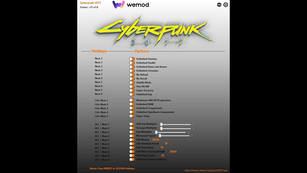 Cyberpunk 2077 Cheat Trainer 25 1 0 Game Version V1 03 V1 2x   Cyberpunk 2077 Cheat Trainer 25 10 Game Version V103 V12x 