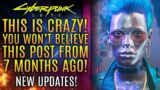 Cyberpunk 2077 – This is CRAZY!  You Won't Believe This Post From BEFORE Launch! New Updates!