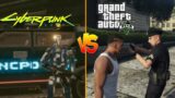GTA V vs. Cyberpunk 2077 – Staring at Cop