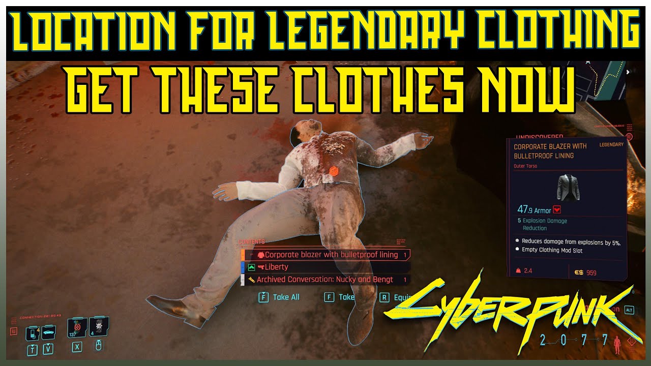 Legendary Clothing Location For Cyberpunk 2077 Cyberpunk 2077 Videos   Legendary Clothing Location For Cyberpunk 2077 