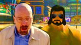 Walter White experiences Cyberpunk 2077 on PS4