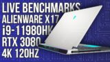 Alienware X17 with RTX 3080 and i9-11980HK Live Benchmarks! Cyberpunk 2077, Red Dead 2, and more!