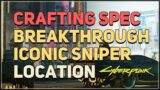 Epic Crafting Spec Breakthrough Location Cyberpunk 2077 Iconic