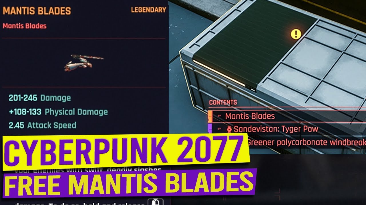 Where To Get Legendary Mantis Blades Cyberpunk Free Legendary Mantis Blades Location - CYBERPUNK 2077 - Cyberpunk 2077