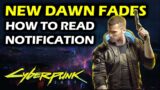 New Dawn fades: Read Notification From Automated Delivery system | Cyberpunk 2077 Walkthrough