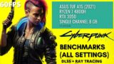 Cyberpunk 2077 Asus Tuf A15 (2021) Ryzen 7 4800h RTX 3050 || Benchmarks DLSS Ray Tracing || 1080p