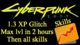 Cyberpunk 2077 patch 1.3 XP glitch for level and all skills