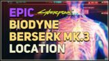 Epic Biodyne Berserk MK.3 Location Cyberpunk 2077