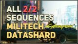 All Sequences Militech Datashard Cyberpunk 2077 (Neutralize & Copy Malware Puzzle)