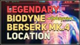 Legendary Biodyne Berserk MK.4 Location Cyberpunk 2077