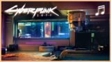 CYBERPUNK 2077 One Night In V's Apartment | Ambient City Sounds + Rain