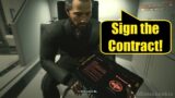 Cyberpunk 2077 – Signing the contract | The Devil Ending, Takemura Alive