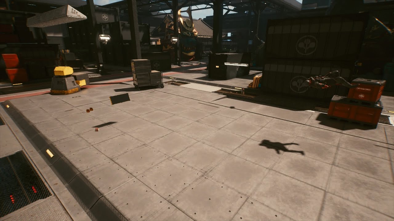 Cyberpunk 2077hovering objects inside Arasaka parade float location