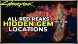 ALL RED PEAKS DESERT HIDDEN GEM LOCATIONS – CYBERPUNK 2077 – SECRET LEGENDARY AND RARE COMPONENTS