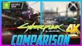 Cyberpunk 2077 Geforce NOW RTX 3080 Shield TV Pro vs Xbox Series X 4K Comparison