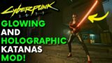 Cyberpunk 2077 – Glowing and Holographic Katanas Mod!!