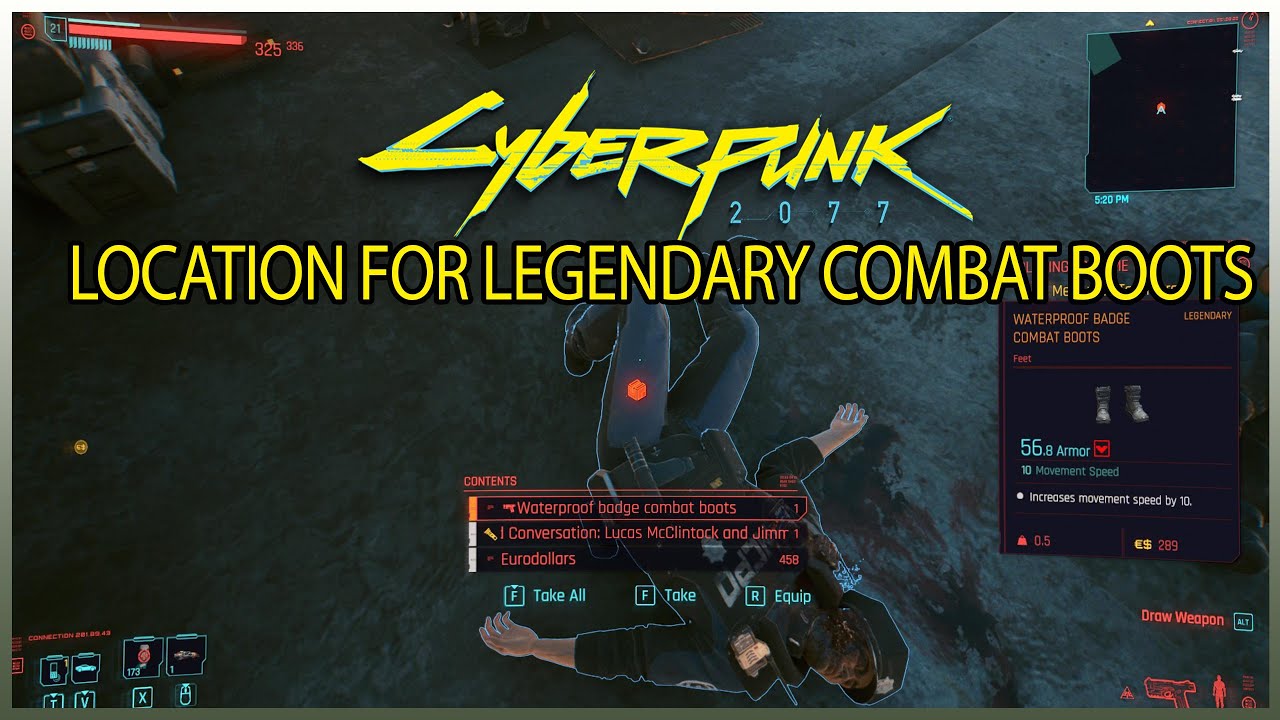 Location For 2 Legendary Combat Boots In Cyberpunk 2077 Cyberpunk   Location For 2 Legendary Combat Boots In Cyberpunk 2077 