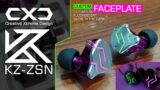 custom FACEPLATE IEM Knowledge Zenit KZ ZSN mod CYBERPUNK 2077 earphones by CXD IMMORTAL