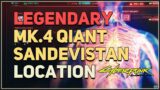 Legendary Qiant Sandevistan MK.4 Location Cyberpunk 2077