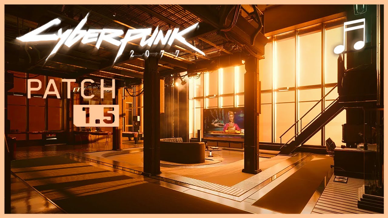 CYBERPUNK 2077 One Night in The Glen Loft Apartment Ambience + TV Sounds Cyberpunk 2077 videos