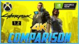 Cyberpunk 2077 1.2 | Xbox Series X vs GeForce NOW Shield TV Pro | 4k Comparison